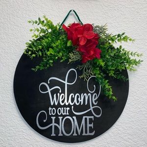 15” Welcome wood sign